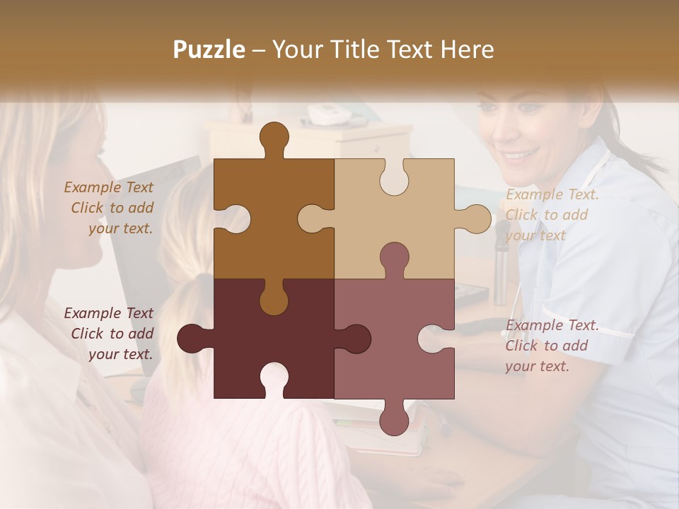 A Woman Talking To A Nurse At A Desk PowerPoint Template