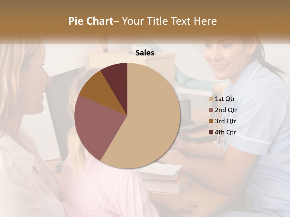 A Woman Talking To A Nurse At A Desk PowerPoint Template