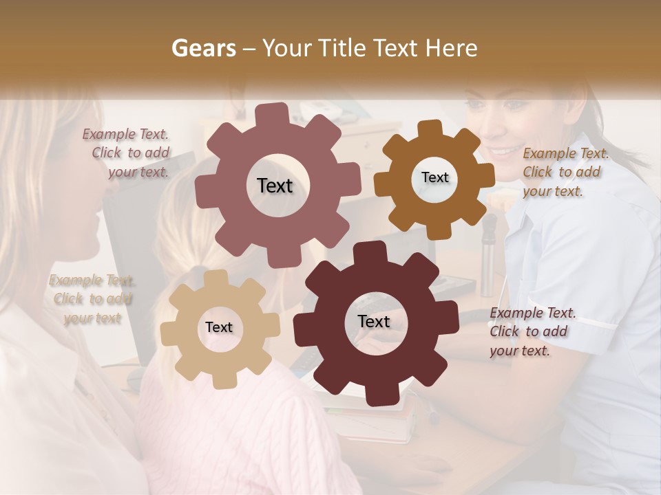 A Woman Talking To A Nurse At A Desk PowerPoint Template