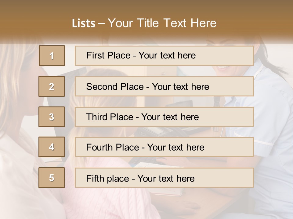 A Woman Talking To A Nurse At A Desk PowerPoint Template