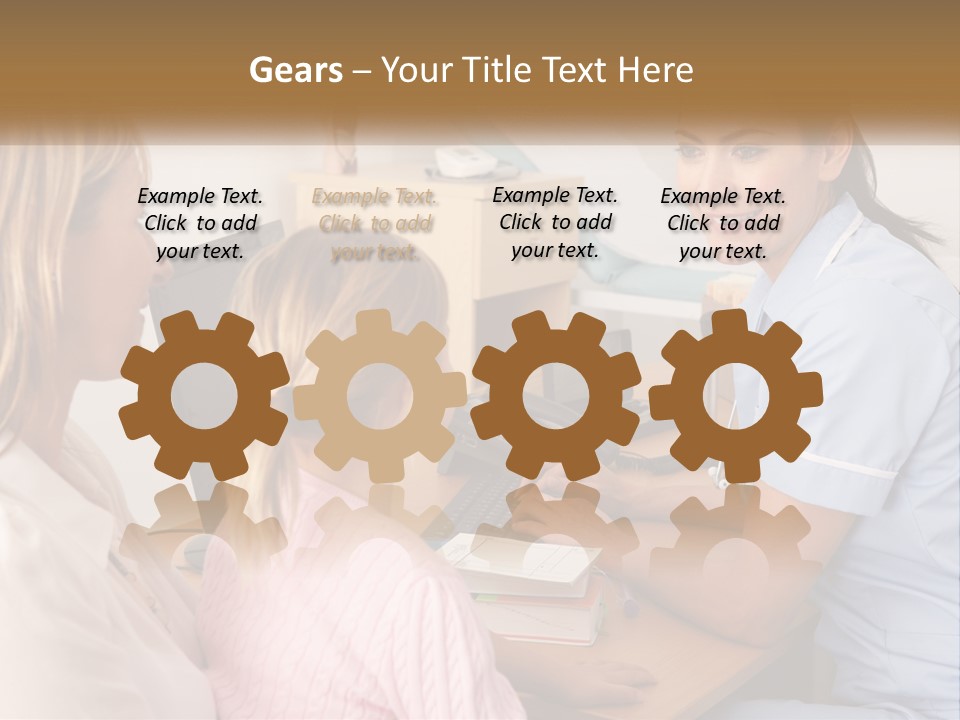 A Woman Talking To A Nurse At A Desk PowerPoint Template