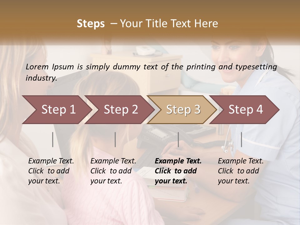 A Woman Talking To A Nurse At A Desk PowerPoint Template