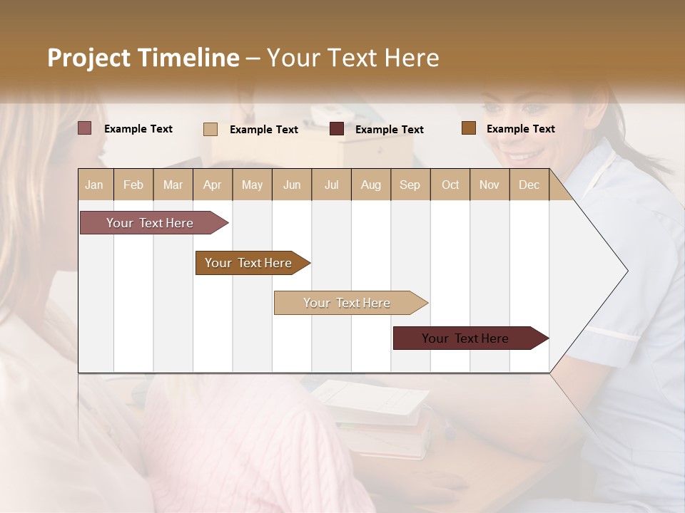 A Woman Talking To A Nurse At A Desk PowerPoint Template