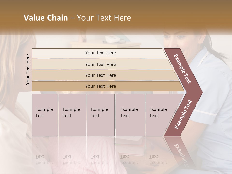 A Woman Talking To A Nurse At A Desk PowerPoint Template