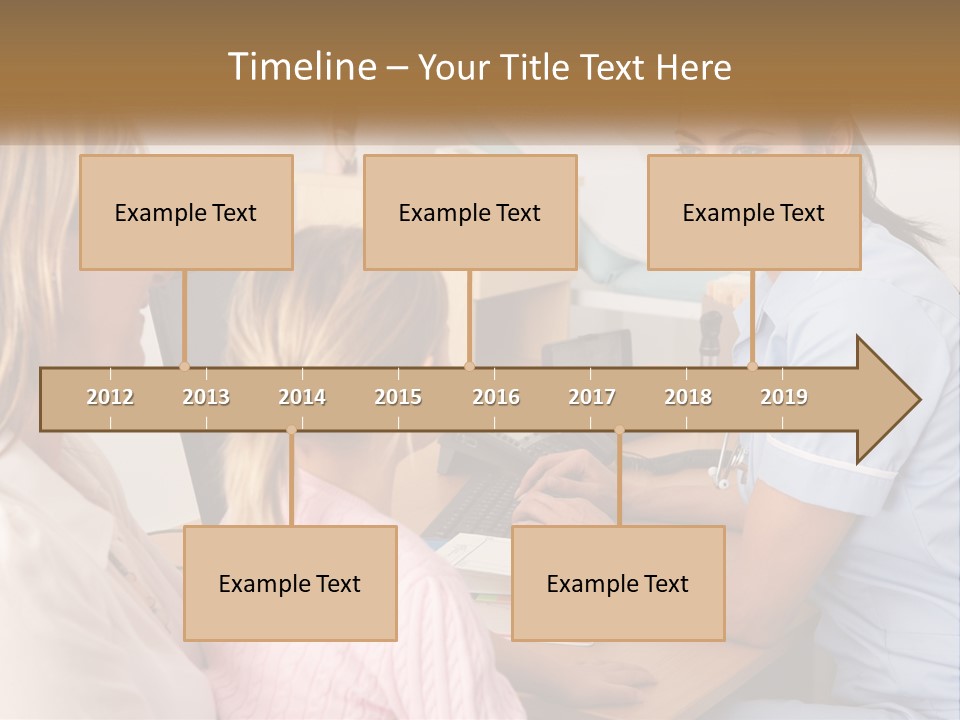 A Woman Talking To A Nurse At A Desk PowerPoint Template