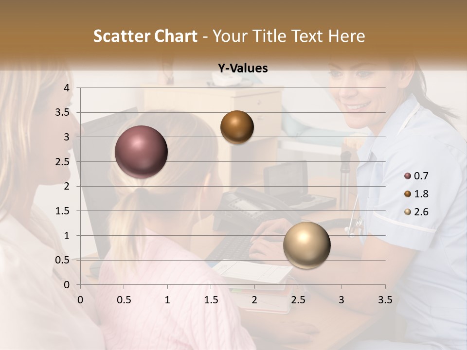 A Woman Talking To A Nurse At A Desk PowerPoint Template