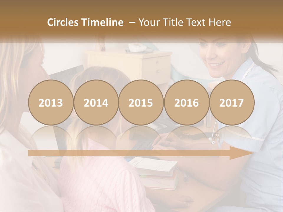 A Woman Talking To A Nurse At A Desk PowerPoint Template