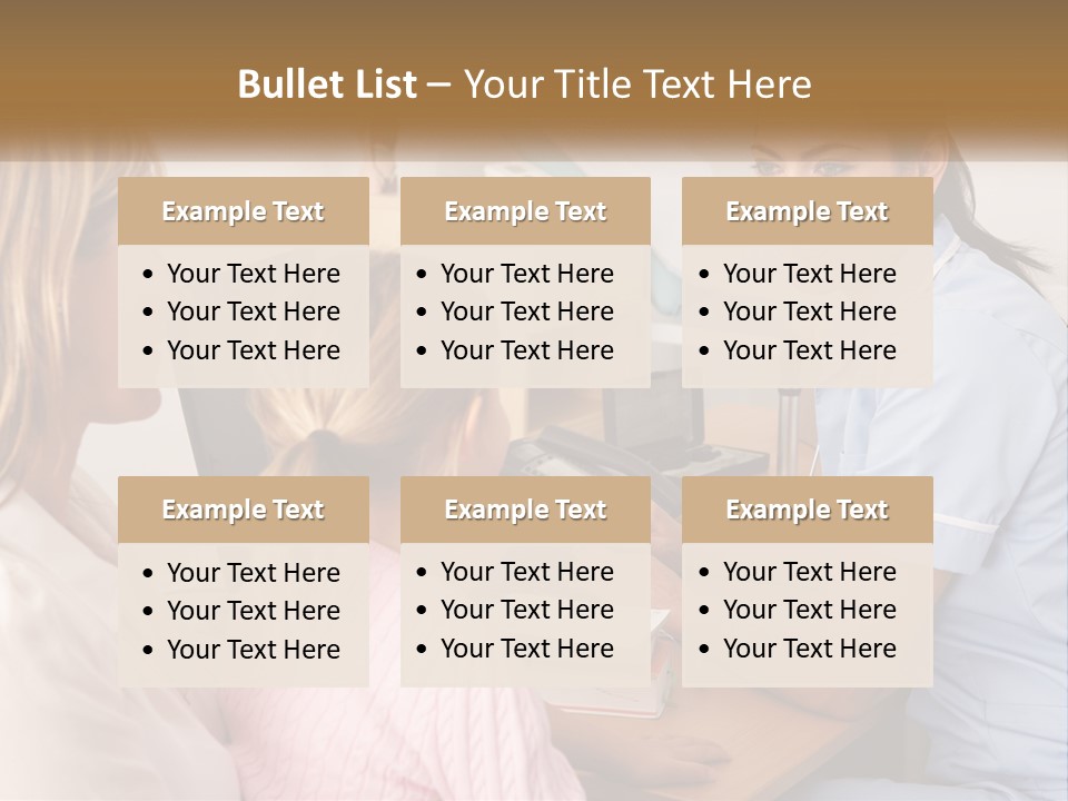 A Woman Talking To A Nurse At A Desk PowerPoint Template