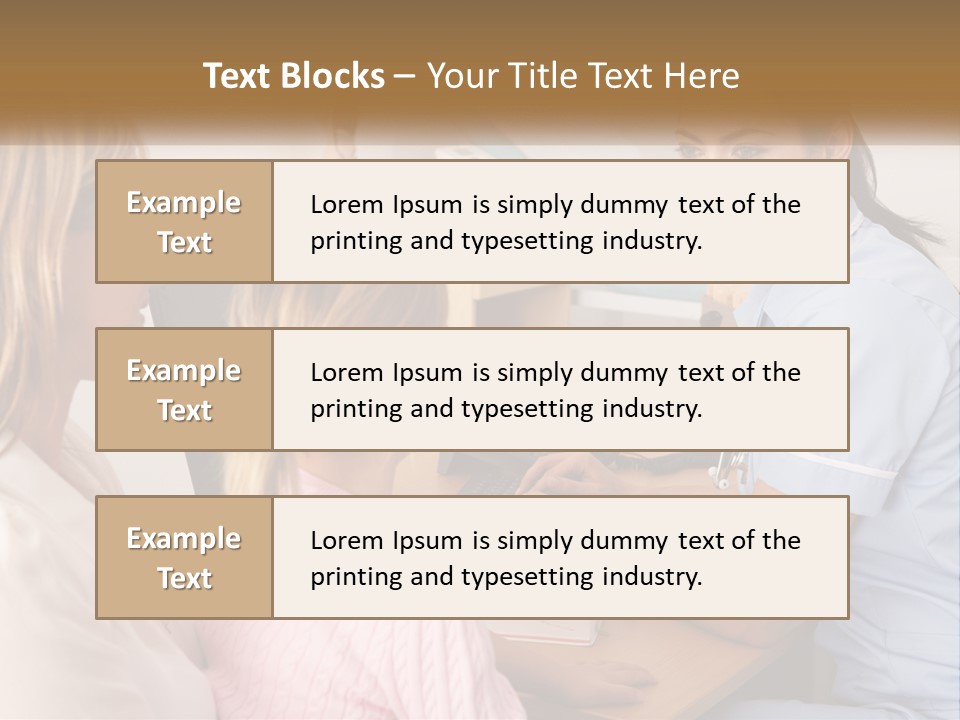 A Woman Talking To A Nurse At A Desk PowerPoint Template