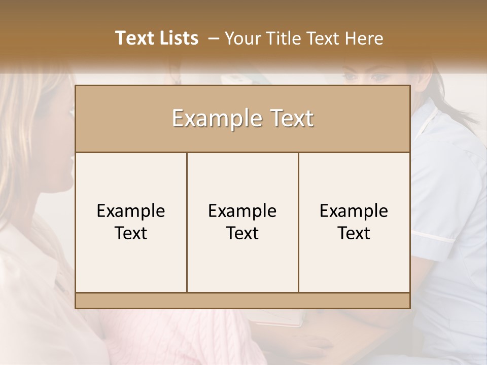 A Woman Talking To A Nurse At A Desk PowerPoint Template