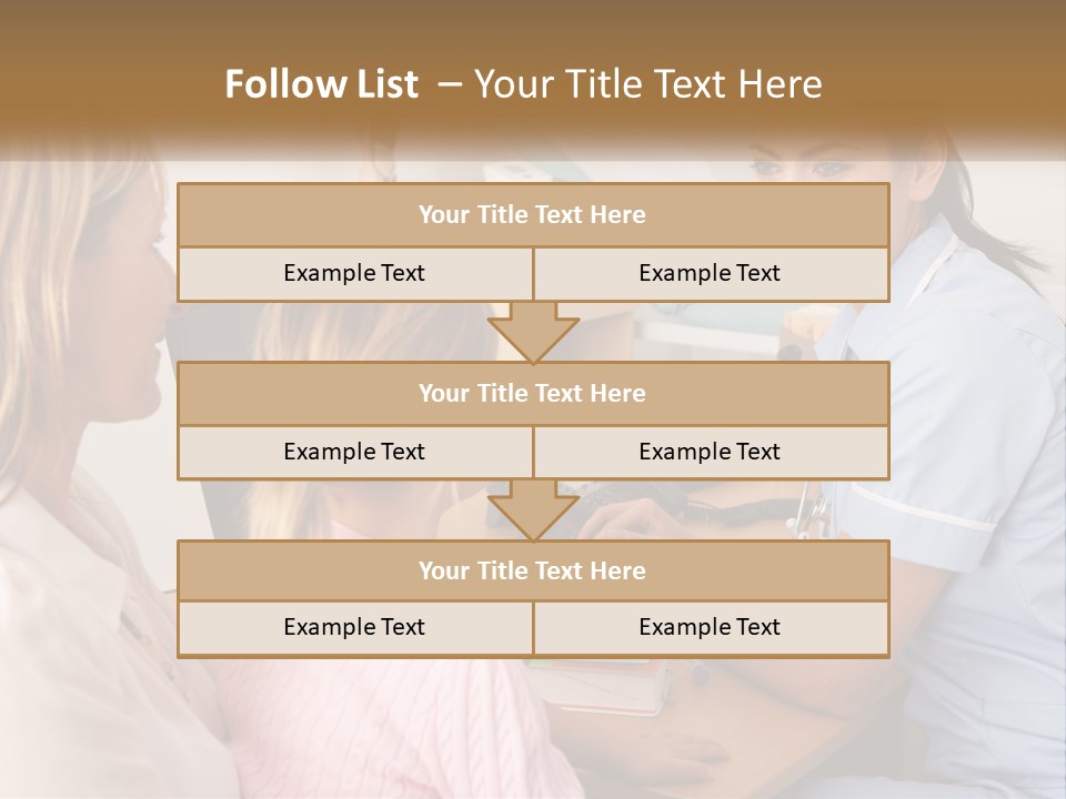 A Woman Talking To A Nurse At A Desk PowerPoint Template
