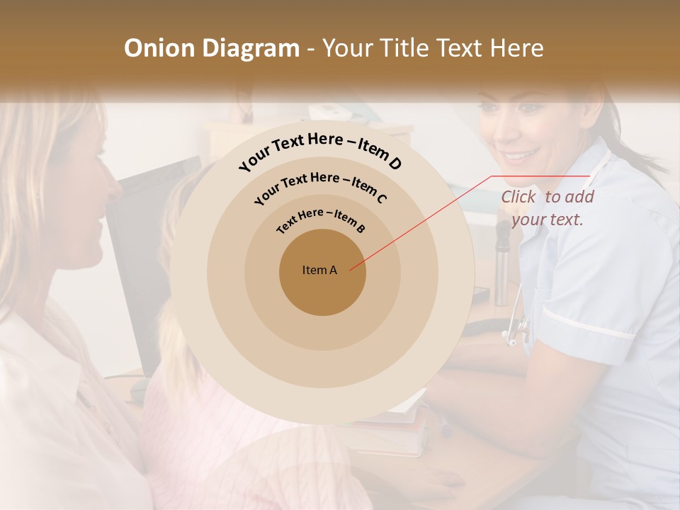 A Woman Talking To A Nurse At A Desk PowerPoint Template