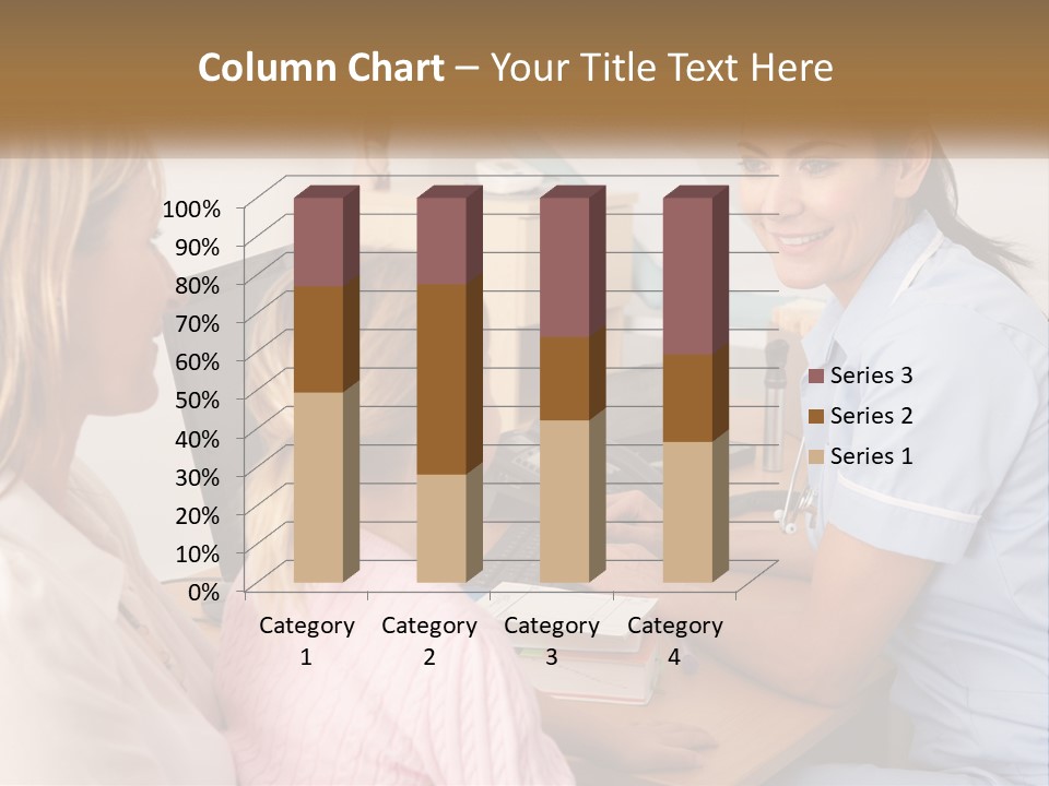 A Woman Talking To A Nurse At A Desk PowerPoint Template