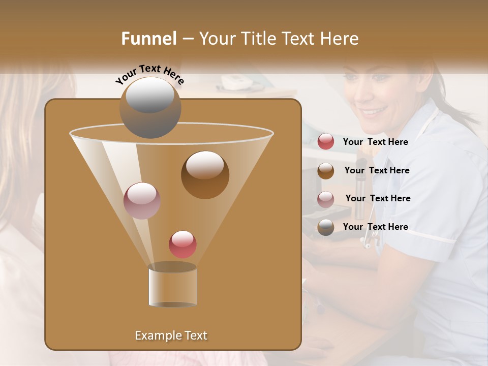 A Woman Talking To A Nurse At A Desk PowerPoint Template