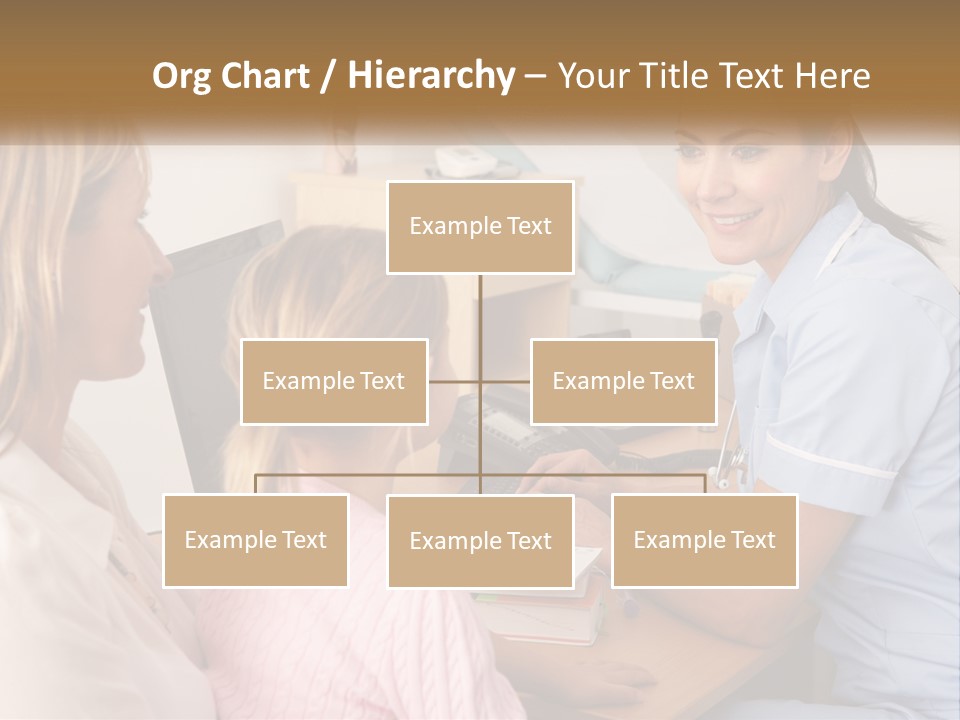 A Woman Talking To A Nurse At A Desk PowerPoint Template