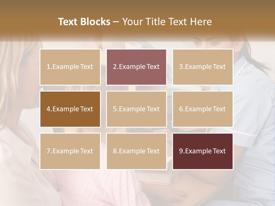 A Woman Talking To A Nurse At A Desk PowerPoint Template