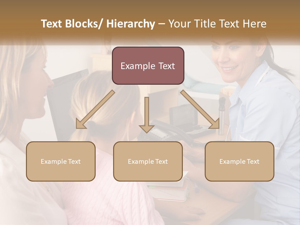 A Woman Talking To A Nurse At A Desk PowerPoint Template