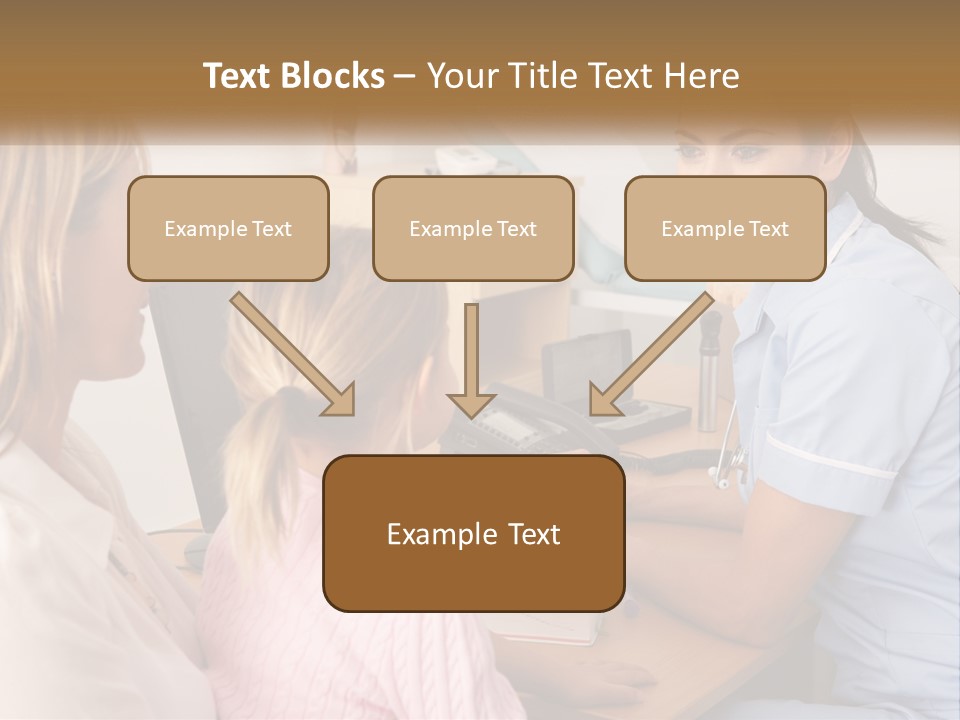 A Woman Talking To A Nurse At A Desk PowerPoint Template