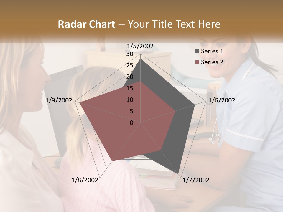 A Woman Talking To A Nurse At A Desk PowerPoint Template