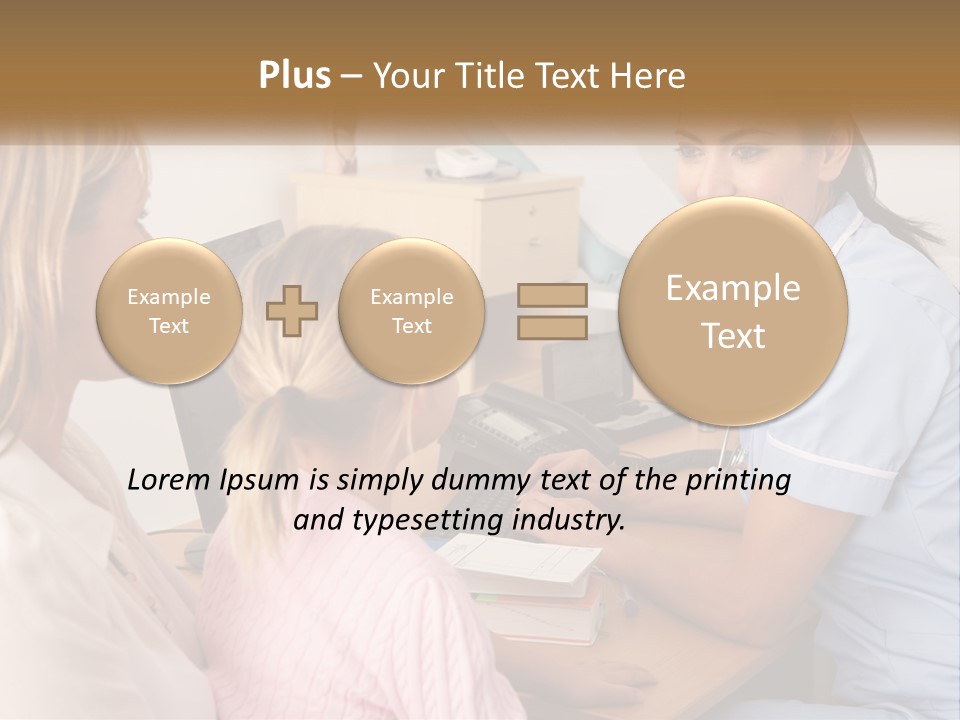 A Woman Talking To A Nurse At A Desk PowerPoint Template