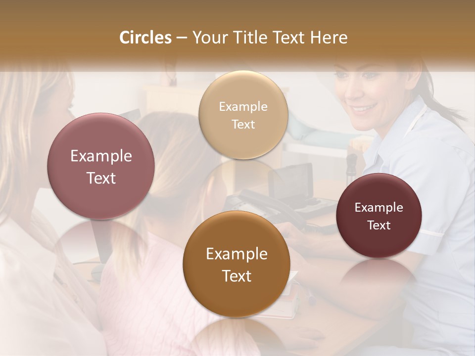 A Woman Talking To A Nurse At A Desk PowerPoint Template