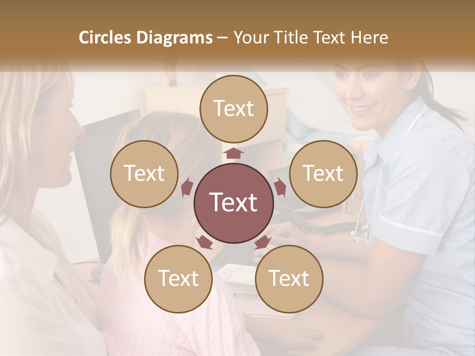 A Woman Talking To A Nurse At A Desk PowerPoint Template