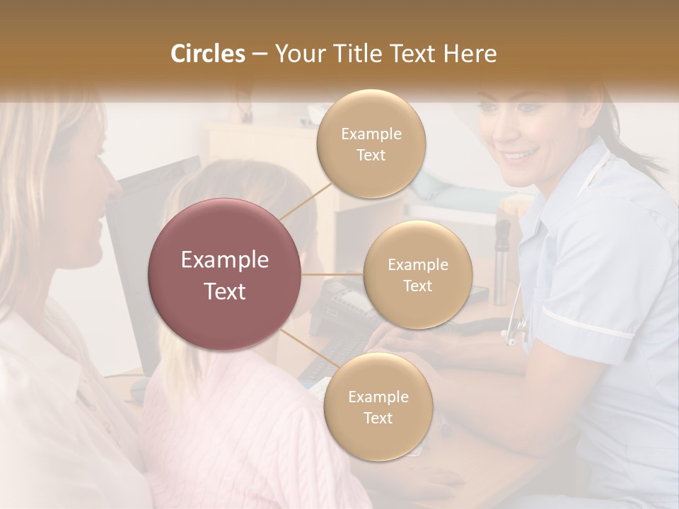 A Woman Talking To A Nurse At A Desk PowerPoint Template