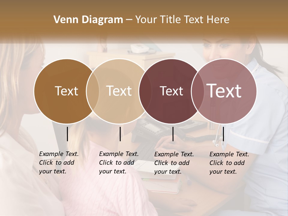 A Woman Talking To A Nurse At A Desk PowerPoint Template