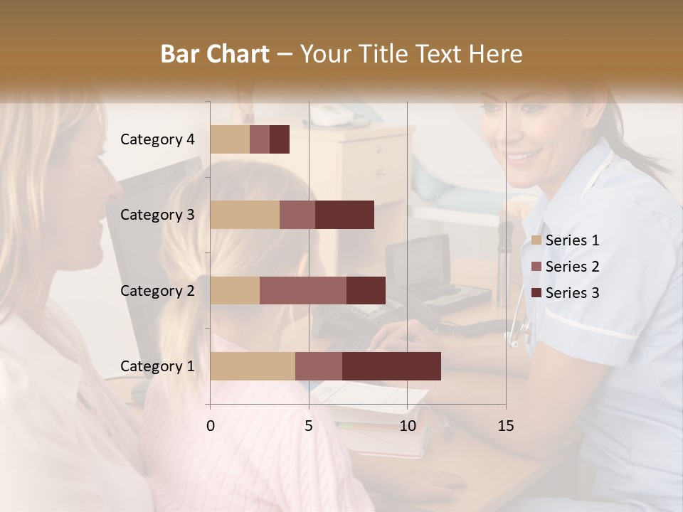 A Woman Talking To A Nurse At A Desk PowerPoint Template