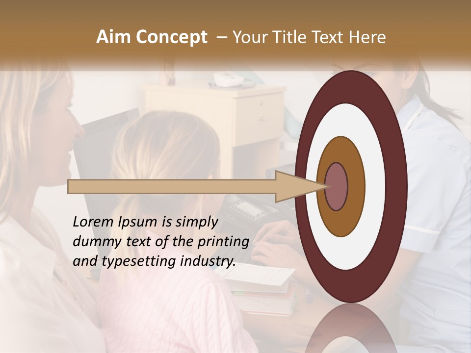 A Woman Talking To A Nurse At A Desk PowerPoint Template