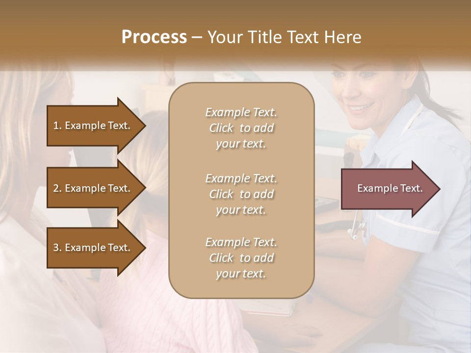 A Woman Talking To A Nurse At A Desk PowerPoint Template
