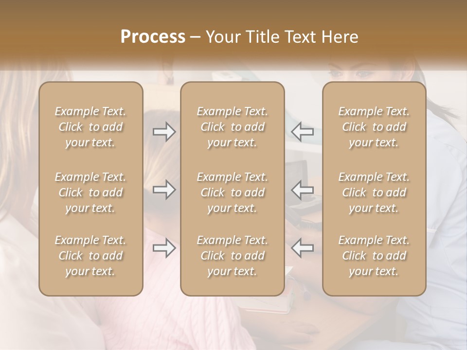 A Woman Talking To A Nurse At A Desk PowerPoint Template