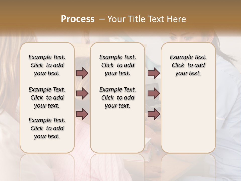 A Woman Talking To A Nurse At A Desk PowerPoint Template