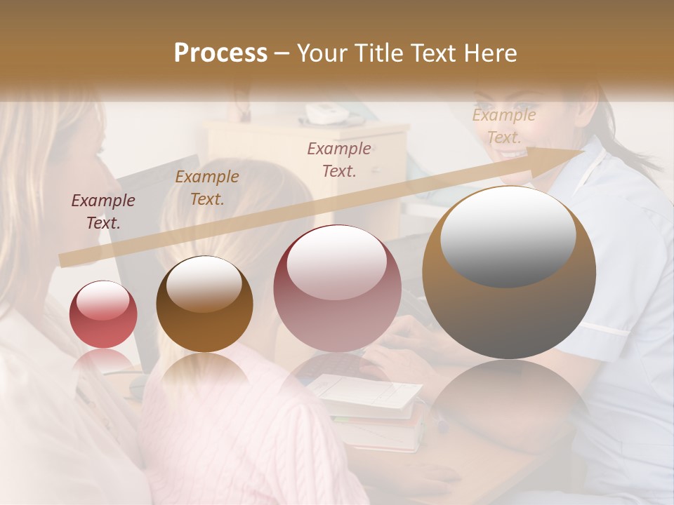 A Woman Talking To A Nurse At A Desk PowerPoint Template