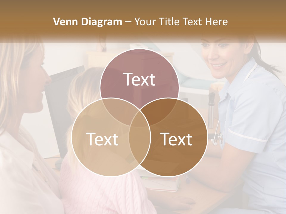 A Woman Talking To A Nurse At A Desk PowerPoint Template