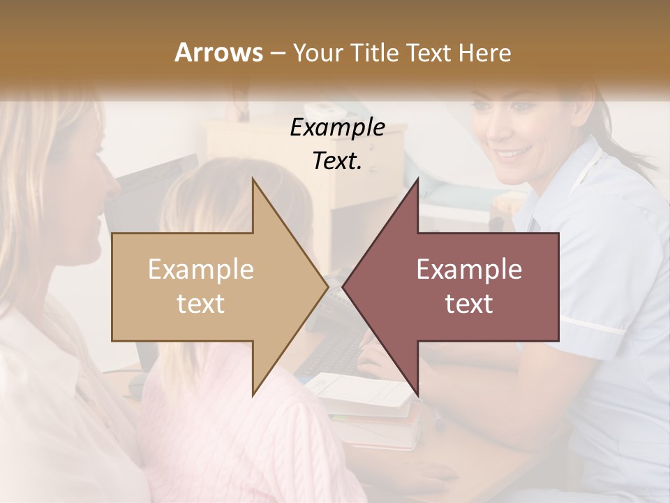 A Woman Talking To A Nurse At A Desk PowerPoint Template