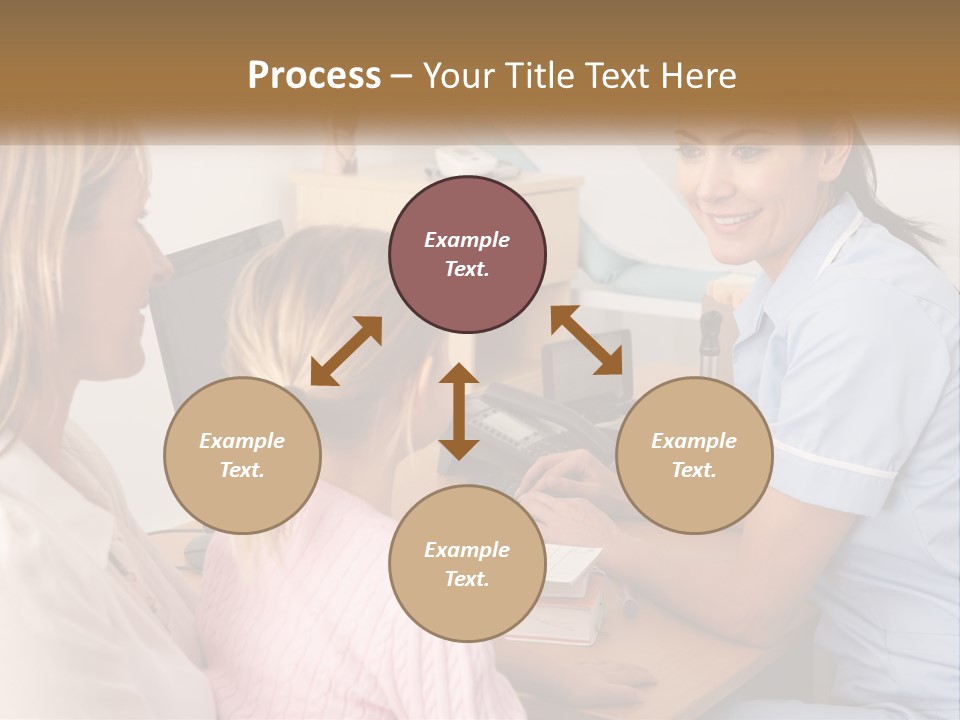 A Woman Talking To A Nurse At A Desk PowerPoint Template