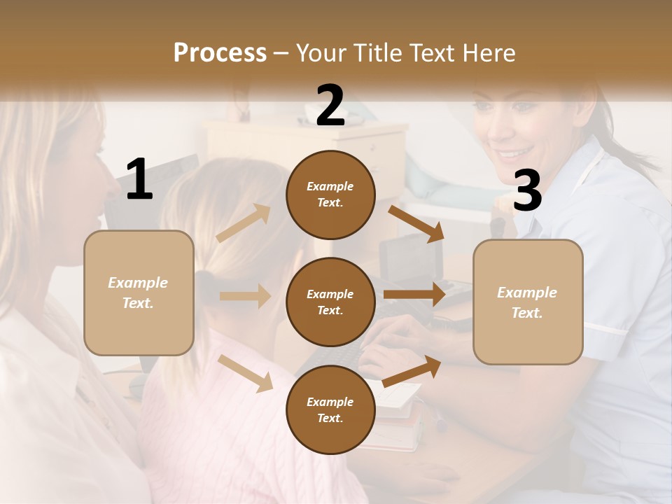 A Woman Talking To A Nurse At A Desk PowerPoint Template