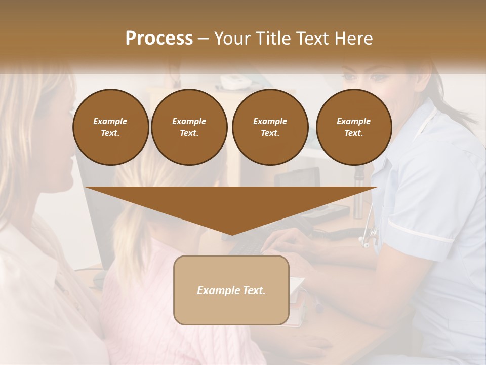 A Woman Talking To A Nurse At A Desk PowerPoint Template