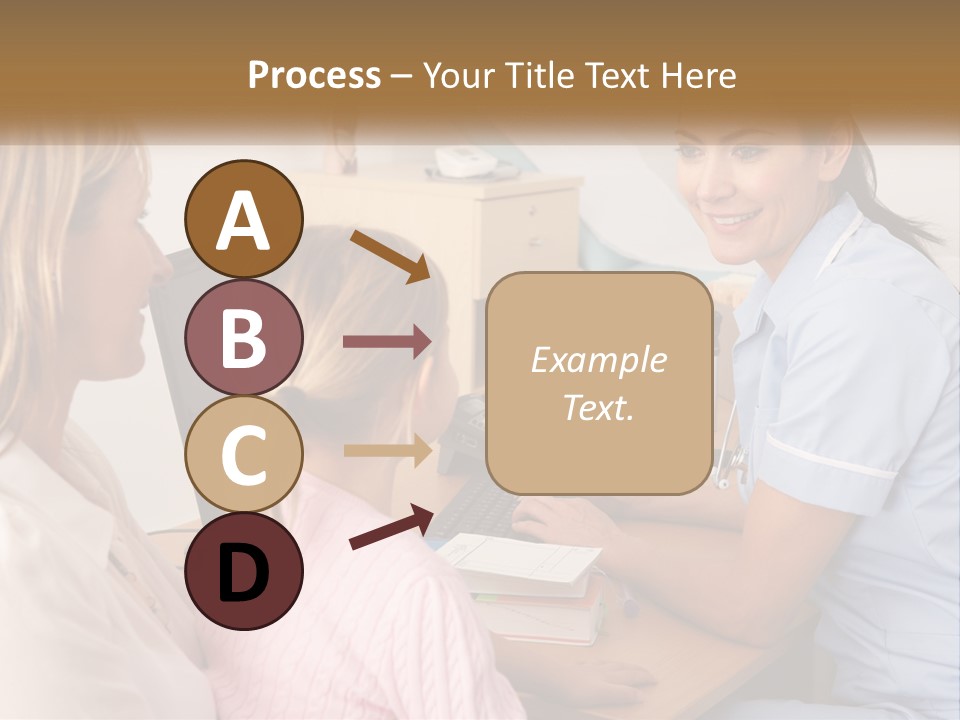 A Woman Talking To A Nurse At A Desk PowerPoint Template