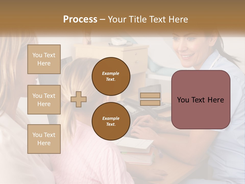 A Woman Talking To A Nurse At A Desk PowerPoint Template