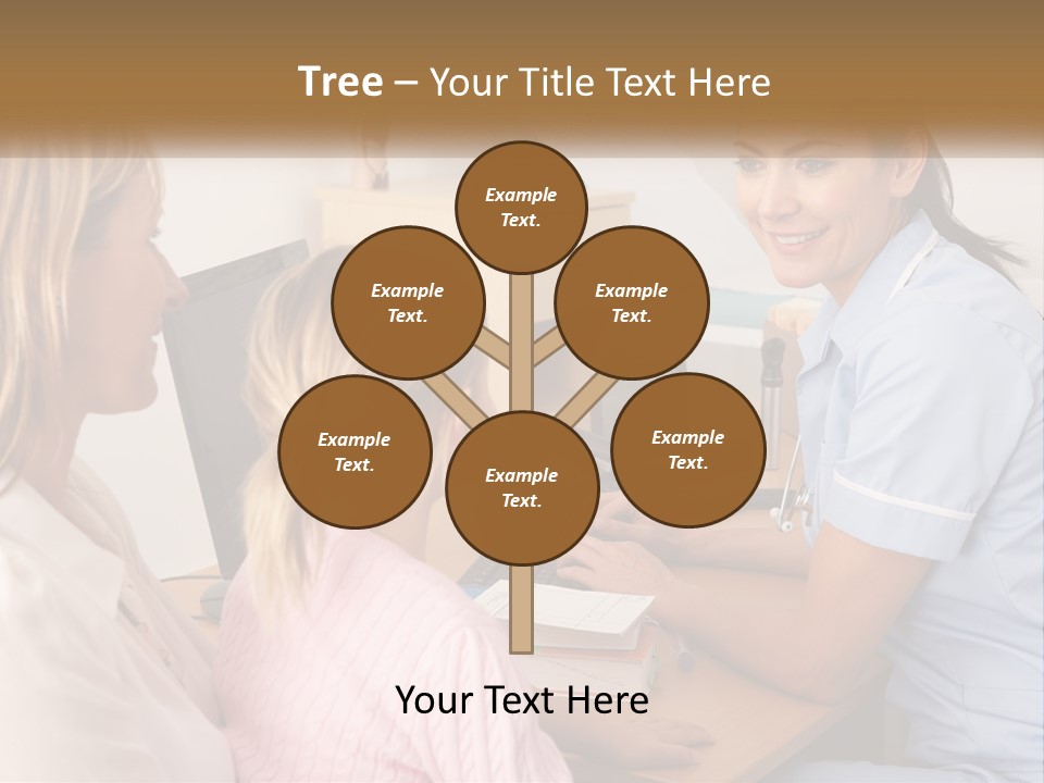 A Woman Talking To A Nurse At A Desk PowerPoint Template