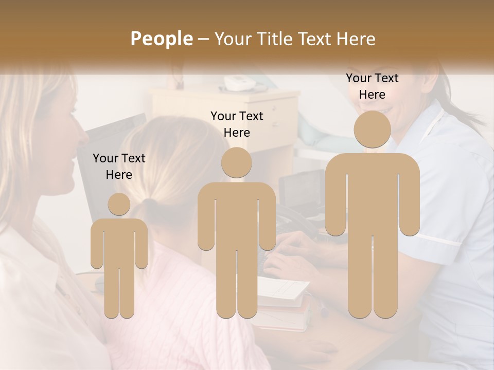 A Woman Talking To A Nurse At A Desk PowerPoint Template