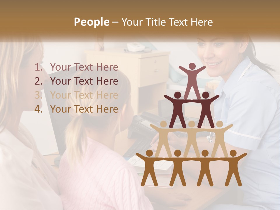 A Woman Talking To A Nurse At A Desk PowerPoint Template