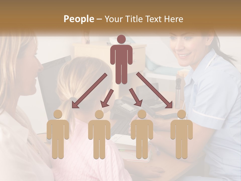 A Woman Talking To A Nurse At A Desk PowerPoint Template