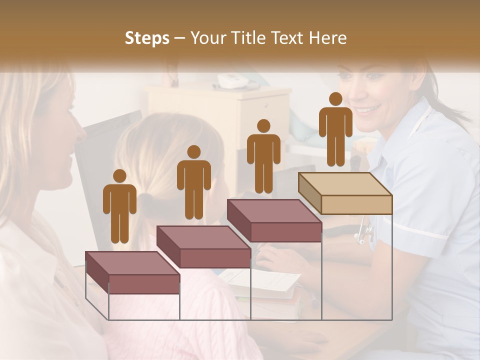 A Woman Talking To A Nurse At A Desk PowerPoint Template