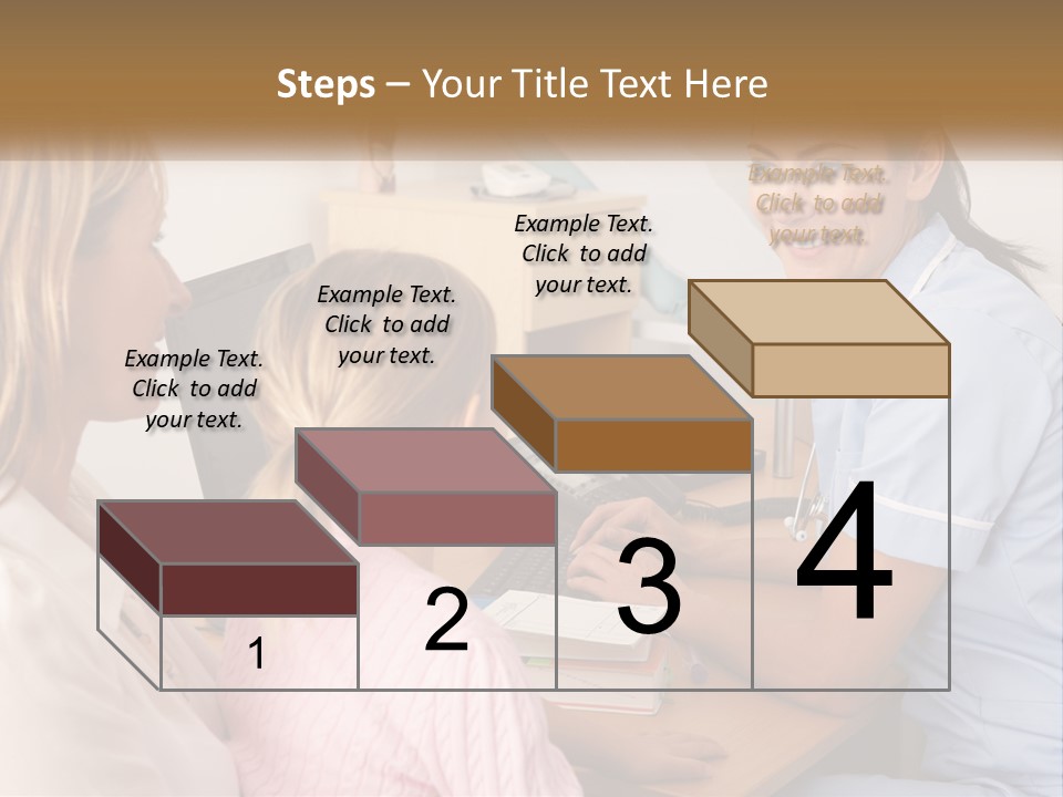 A Woman Talking To A Nurse At A Desk PowerPoint Template