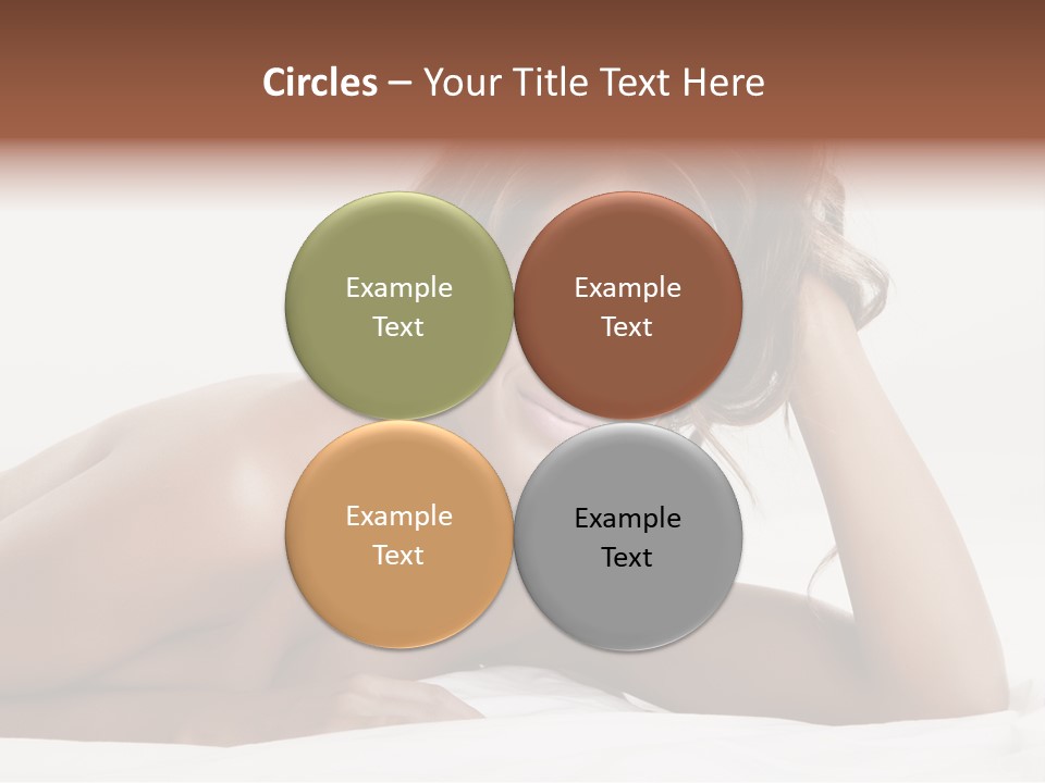 A Beautiful Woman Laying On Top Of A Bed PowerPoint Template