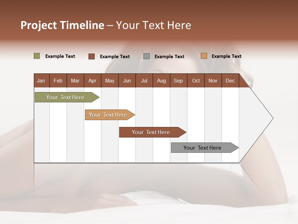 A Beautiful Woman Laying On Top Of A Bed PowerPoint Template