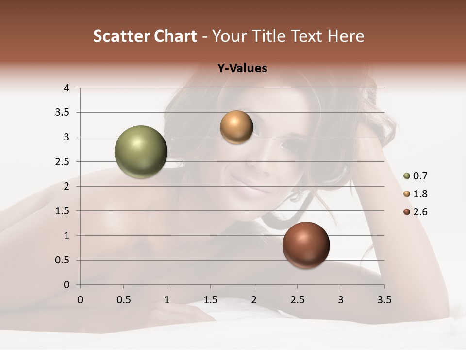 A Beautiful Woman Laying On Top Of A Bed PowerPoint Template